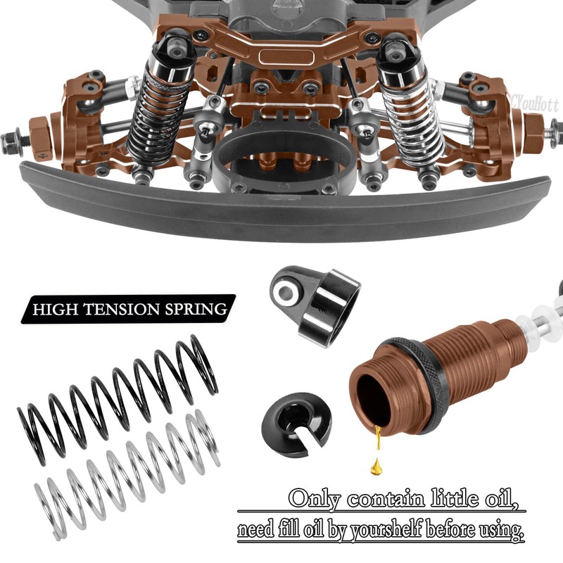 RCYouHott RC Shock Absorber&Shock Tower Upgrades Part 1/16 Mojave GROM