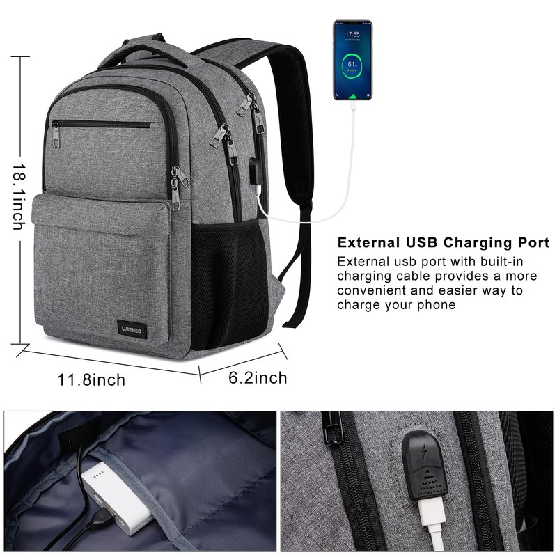 LIBENED - Mochila escolar para hombres y mujeres, para adolescentes
