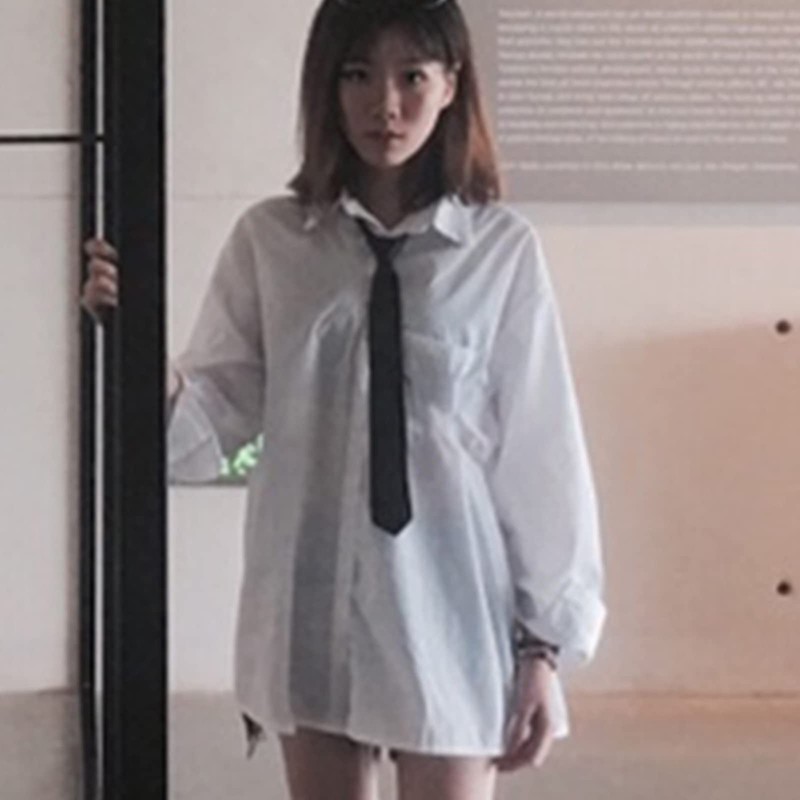 LUJIYY Women Skinny Scarf Long Necktie JK Uniform Tie Skinny