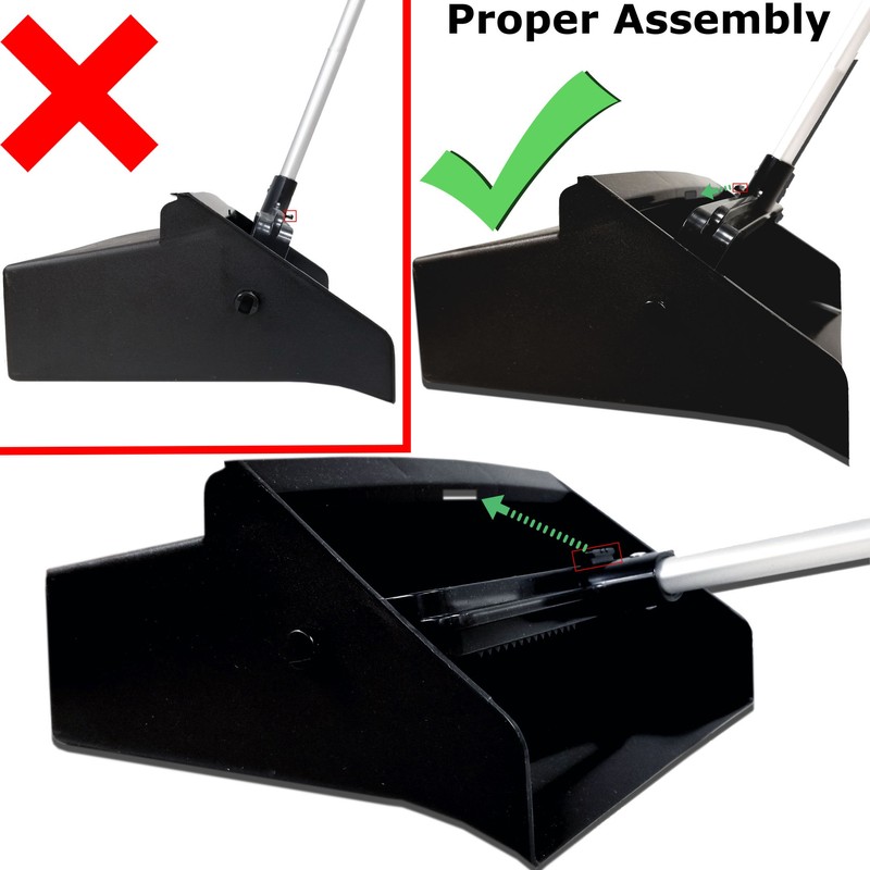 Janico 1085 Commercial Lobby Dustpan Upright, Aluminum Handle, 37” Length,