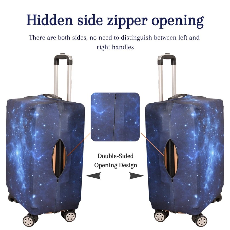 GOXUNYUAN Gepäckabdeckung, waschechter Schutzkoffer-Cover - Reise-elastischer Spandex-Koffer-Protector Für Gepäckstücke mit