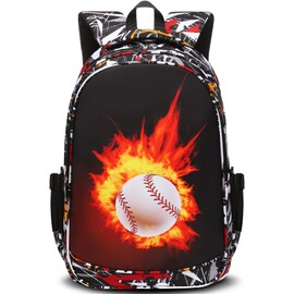 School Backpack for Boys Baseball Bookbag for Kids Ages 6-8 8-10 Large Elementary Primary School Back Pack for Children 1st 2nd 3rd Grade Back to School Essentials Mochilas para Niños de 6 8 10 Años