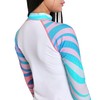 ARENA Women's Vest L/S Allover Rash Guard Shirt, White-flow, M