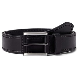 Johnston & Murphy Men's Laser Top Stitch Belt, Black, 44