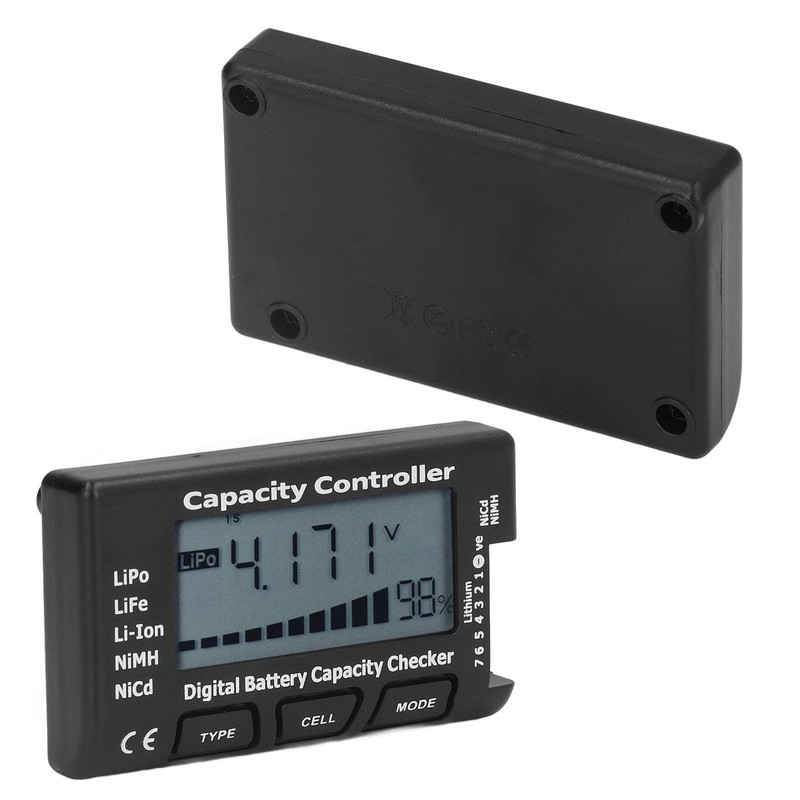 Digital Battery Capacity Checker Voltage Tester Capacity Percentage Meter for