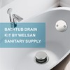 Chrome Bathtub Drain Tip-Toe Two-Hole,Welsan Tub Drain Trim Set Conversion