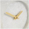 Deco 79 Marble Minimalistic Rectangular Clock with Recessed Numberless Clockface,