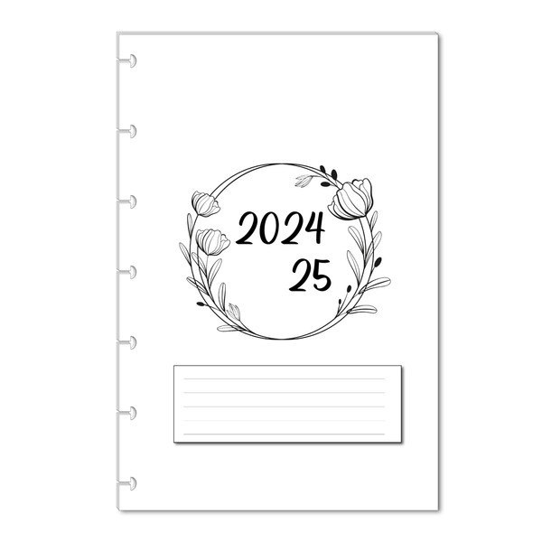 2024 2025 18-month Monthly Planner Calendar Refills for 7-Disc Mini