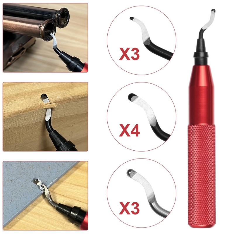 flintronic Universal deburring tool, metal handle, hand deburring tool with