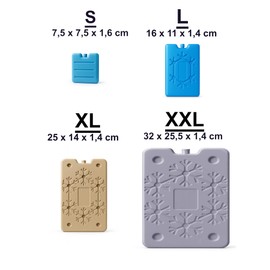 PILIX Kühlakkus für Kühltasche XL groß und flach 2X | 25 x 14 x 1,4 cm | Kühlpads für Kühltasche, Kuehlbox, Icebox | Freeze Pack | Freeze Board | Kühlakku groß langanhaltend