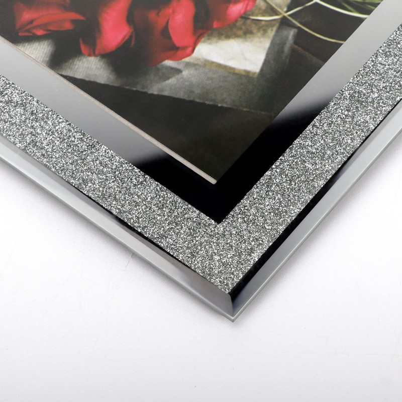 Calenzana 4x6 Glitter Picture Frames Set of 4, Sparkle Glass
