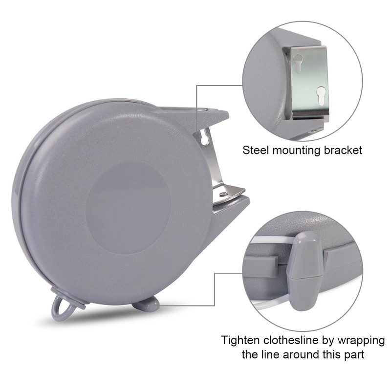 JS Hanger Drying Natural Retractable Clothesline Outdoor Indoor Laundry Line-49