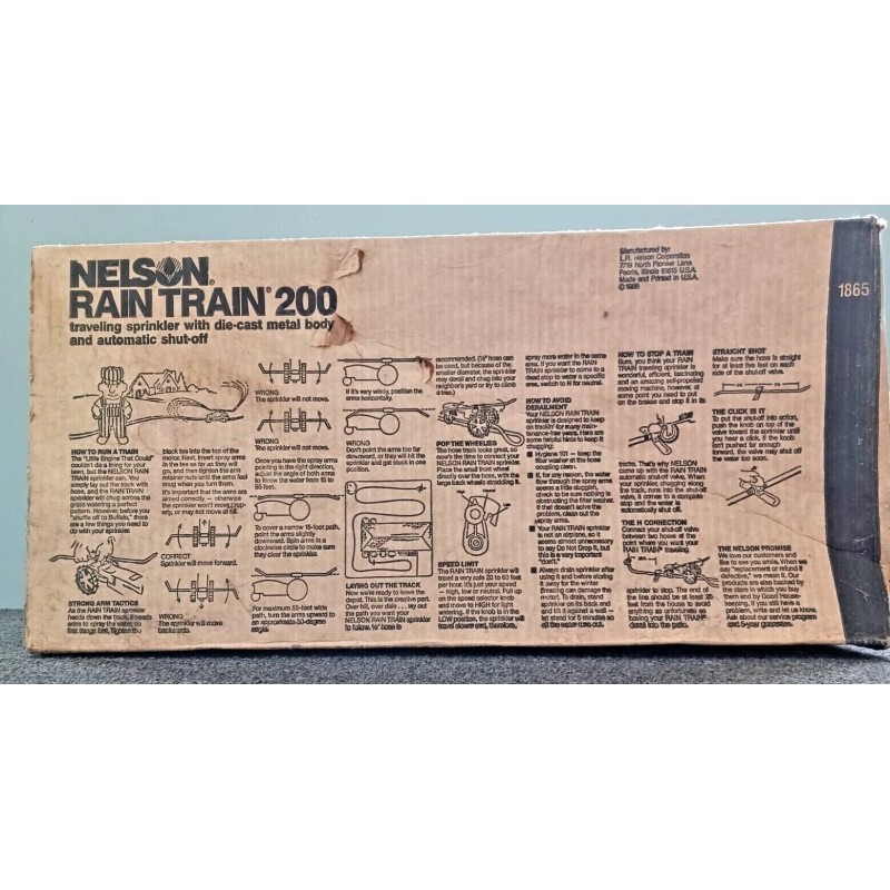 Nelson Rain Train 200 Metal Traveling Sprinkler Heavy Cast Iron