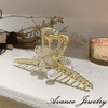 Avance Women's Flower Pearl Hair Clip Hair Claw Cute Adult