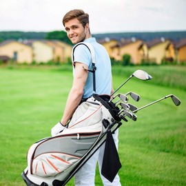 Tatuo 2 Packs Microfibre Golf Towel Golf Cleaning Cloth with Clip for Golf Yoga Camping Gym