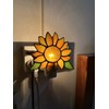 HUIMEIJU Stained Glass Sunflower Night Lights,Suitable for bedrooms,Kitchens,bathrooms,etc.(Orange 1PCS)