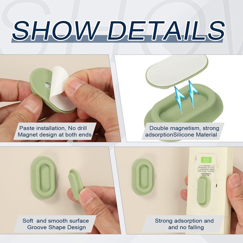 PATIKIL Magnetic Remote Control Holder Wall Mount, Silicone Remote Control