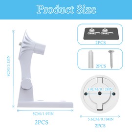 Pack of 2 Camera Wall Mounts No Drilling Compatible with TP-LINK Tapo C225/C200/C210/C220/TC70/C211/40C/40A/42/42EW/62C Surveillance Camera Bracket Adjustable 180 Degrees