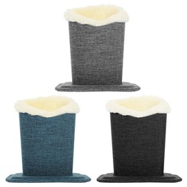 LIFKOME 3pcs Plush Lined Eyeglass Holder Anti-Scratch Upright Standing Eyeglass Stand Protective Pen Holder for Home Office and School