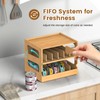 Teamkio Can Organizer for Pantry, Bamboo Pantry Organizer, 2 Tier