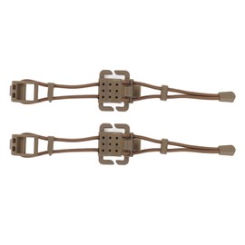 2Pcs Backpack Binding Clip MOLLE Gear Organizer Fastener Elastic Binding Buckle Carabiner Clip Bags Clasp Cord Fix Gear Elastic Strap Khaki