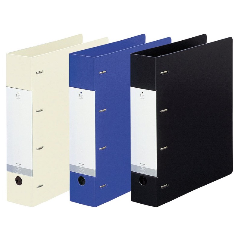 Lihit Lab G1280-0 D-Ring Binder, A4, 4 Holes, 2.5 inches