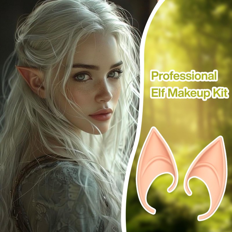 Elf Ears and Spirit Gum Kit, Soft Pixie Fairy Ears