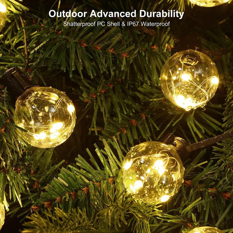 KepStars Outdoor String Lights Solar Powered Waterproof, 50ft 20 LED