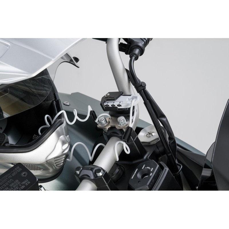 TANAX MF-4776 Motorcycle Anti-Theft Helmet Wire Lock Handle Clamp Mount