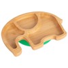 Tiny Dining Children's Bamboo Elephant Plate with Suction Cup -