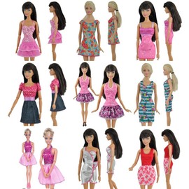 Fat-catz-copy-catz 5x Fashion Doll Clothes Short Dresses for 11.5" Sized Dolls Random Style