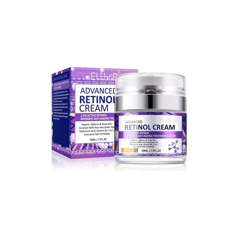 Crema Rejuvenece Antiedad Retinol 2.5% Aloe Vera Antiarrugas