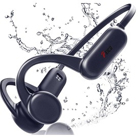 FEICO Bone Conduction Wireless Open-Ear Headphones, Bluetooth 5.3 with Mic - MP3 Play Built-in 32GB Memory, IP68 Waterproof Underwater Headphones for Swimming Sports