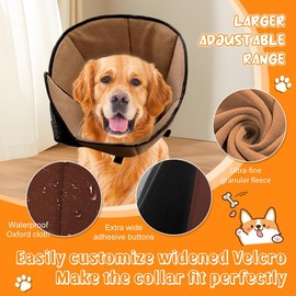 DITAIX Collar Dog Leak Protection Soft Funnel: Comfy Cone Protective Collar Dog for After Surgery - Cat Protection Collar Prevention of Bite and Lick Wounds Adjustable Collar Dog Collar
