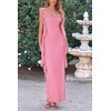 PRETTYGARDEN Women's Summer Long Formal Wedding Guest Dress Sleeveless Ruffle