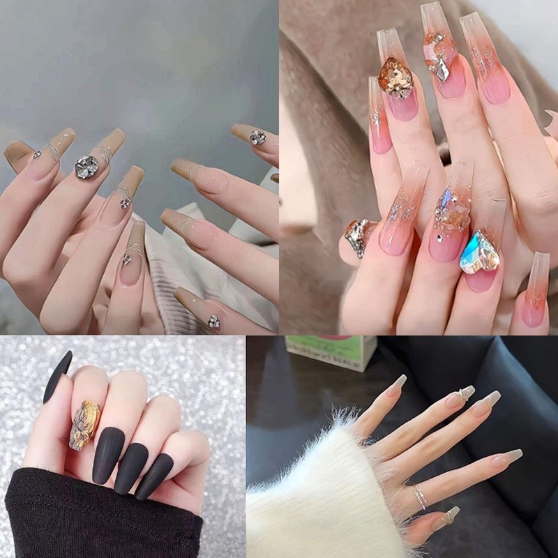 Nail Tips, 500 Pieces, Long Nail Supplies, Nail Tips, Long,