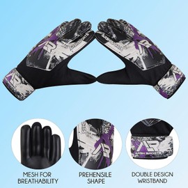 Arsh Sports Goalkeeper Gloves for Kids,Youth and Adult Football Soccer Goalie Gloves with 4-mm Latex Double Wrist Protection (Black, Size 2 Suitable for 4 to 5 Year Old)