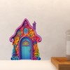 Bright Rainbow House with Trees - Fairy Door Wall Sticker