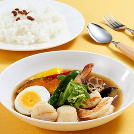 Sapporo Dining Table Uchino Soup Curry (Thick Shrimp), 1 Bag (2 Servings), Includes Mix Spices, "Mail-Ben" Carefully Selected! Hokkaido Gourmet Crab Takumi