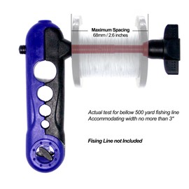 zalati Fishing Line Spooler Rod Holder Portable Universal Adjustable Winder Board Spool Collector for 4 Sizes Fishing Rod