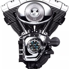 Kustom Cycle Parts Flames Skull Points / Timing Cover Harley Twin Cam Motor 1999 to 2017. USA