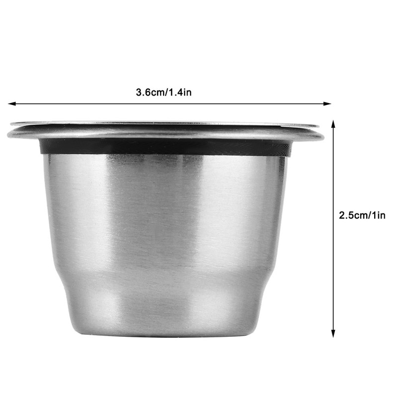 Stainless Steel Reusable Coffee Capsule Shell Coffee Filter Fit for