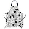 Smooffly Cute Cats Apron,Adjustable Neck Bib Apron for Men Women,Suitable