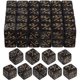 FAVOMOTO 48PCS Dice Counter, Polyhedral Dice Set Counter Dice Dice Table Game Token Dice Case Counter to Rotate Dices Counter Token Dice Set for Bar Card Gaming Accessories