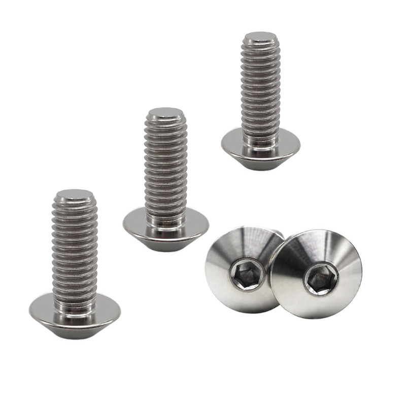 RISON Titanium Bolts M5 x 0.8 x 16 mm Titanium