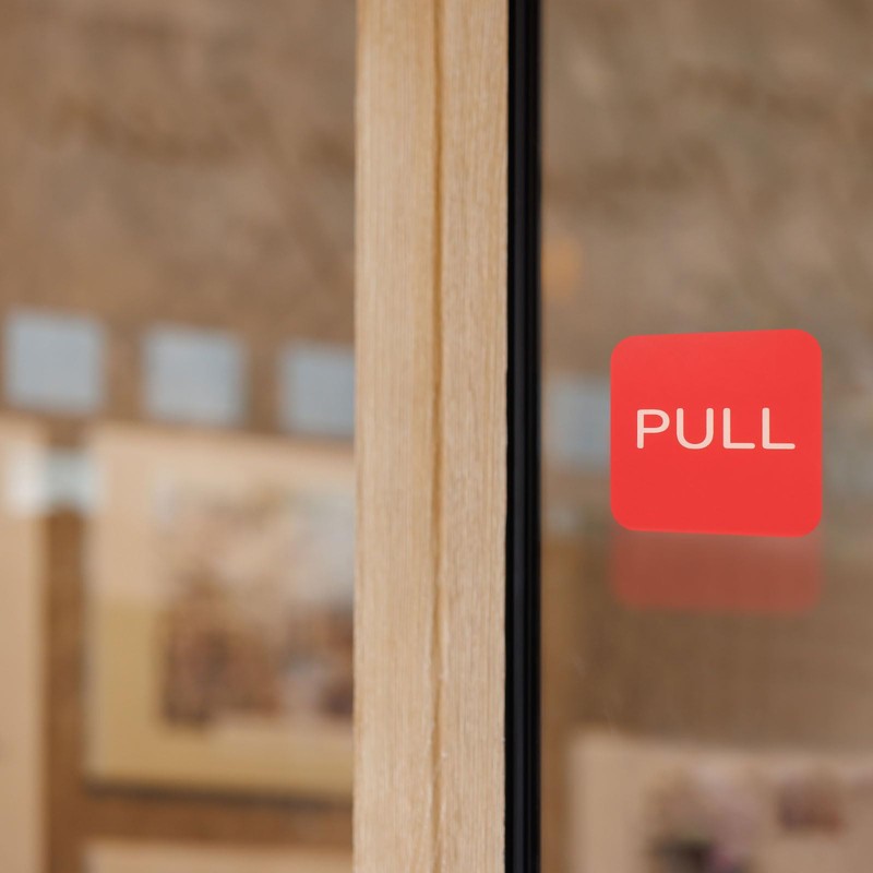 PATIKIL 1Set Push Pull Door Stickers, 3in Push and Pull