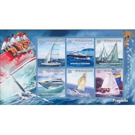 Prophila Collection Guinea 7487-7492 Miniature Sheet (Complete Edition) Mint NH 2010 Sailing (Stamps for Collectors) Water Sports (Swimming / Sailing …)