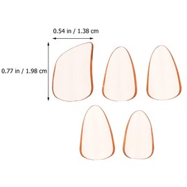 5Pcs Pipa Finger Picks Guzheng Finger Plectrum Transparent Nail Picks Pipa Accessories for Lovers Beginners (Orange) Size S