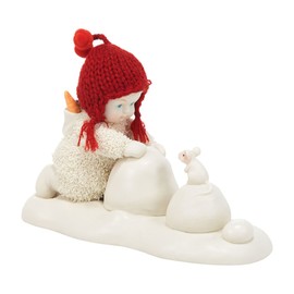 Department 56 Snowbabies Classics Making a Friend Figurine, 3.5 inch