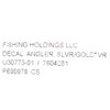 Boat Raised Decals 202308 | Angler Silver Stickers (Pair)